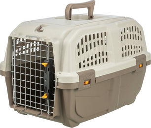 Trixie Transportbox Skudo L für große Hunde IATA aus Kunststoff in Beige Grau – Bild 1 von 2