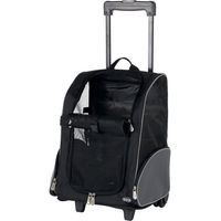 Produktbild von Trixie Transportbox Trolley Rucksack aus Polyester für kleine Hunde und Katzen Schwarz Grau Größe L