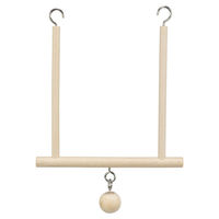 Produktbild von Trixie Trapezschaukel aus Holz für Vögel mit Holzkugel 12 x 13 cm