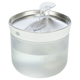Produktbild von Trixie Trinkbrunnen Aqua Clear aus Kunststoff und Edelstahl in Weiß und Silber