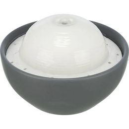 TRIXIE Trinkbrunnen Vital Dome aus Keramik in Grau/Weiß - 1,5 l – Bild 1 von 3