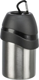 Trixie Trinkflasche mit Trinknapf und Karabiner aus Edelstahl und Kunststoff 300 ml - 0,3 l – Bild 1 von 8