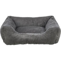 Produktbild von TRIXIE Vital Hundebett Jonna aus Cordplüsch in Grau 80 x 60 cm