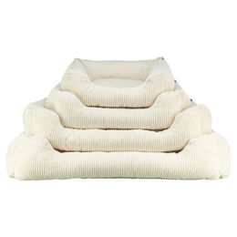Produktbild von Trixie Vital Hundebett Jonna eckig aus Cordplüsch beige orthopädisch
