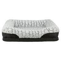 Produktbild von Trixie Vital Lino Orthopädisches Hundebett mit Memory Schaum für Senior Hunde Schwarz Grau 110 x 75 cm