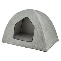 Produktbild von Trixie Vital Orthopädische Hundehöhle Jonna aus Cordplüsch hellgrau 100 x 70 x 70 cm