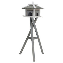 Produktbild von Trixie Vogelfutterhaus aus Holz mit Ständer in Grau