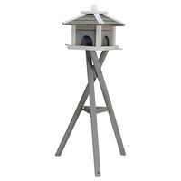 Produktbild von Trixie Vogelfutterhaus aus Holz mit Ständer in Grau