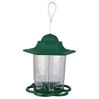 Produktbild von Trixie Vogelhaus Außen-Futterampel aus Kunststoff 1400 ml Transparent Grün - 1,4 l