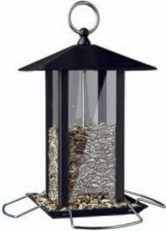 Trixie Vogelhaus Futterspender aus Metall Schwarz - 1 l – Bild 1 von 6