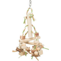 Produktbild von Trixie Vogelspielzeug aus Holz mit Papierstreifen bunt 31 cm