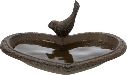 Produktbild von Trixie Vogeltränke aus Metall in Herzform für Wildvögel Braun 250 ml
