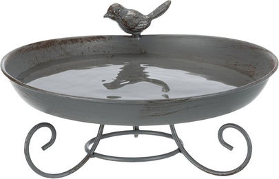 Trixie Vogeltränke und Vogelbad aus Metall in Grau 800 ml - 800 ml – Bild 1 von 3