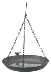 Trixie Vogeltränke und Vogelbad zum Aufhängen aus Metall Grau - 2,2 l – Bild 1 von 2