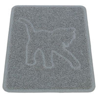 Produktbild von Trixie Vorleger für Katzentoiletten KatzenSilhouette aus PVC in Hellgrau