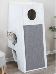 Produktbild von Trixie Wandmontierbarer Kratzbaum für Katzen mit Sisal in Grau und Weiß - 110 cm