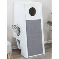Produktbild von Trixie Wandmontierbarer Kratzbaum für Katzen mit Sisal in Grau und Weiß - 110 cm