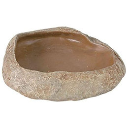 Trixie Wasser- und Futterschale Steppenfelsen aus Kunstharz für Reptilien wie Skorpione und Spinnen in Beige 19 x 5 x 16 cm – Bild 1 von 5