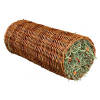 Produktbild von Trixie Weidentunnel mit Heu und Karotte Knabberspielzeug für Kaninchen und Meerschweinchen 110 g - 110 g