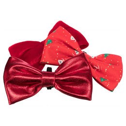 Trixie Weihnachtsfliege Schmetterlingsknoten für Hunde aus Polyester in Rot 6er Pack – Bild 1 von 2