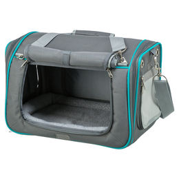 Trixie Wohn- und Transporttasche Vicky für Meerschweinchen und Kaninchen grau aus Polyester – Bild 1 von 4