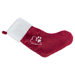 Produktbild von Trixie X-Mas Strumpf Plüschspielzeug für Hunde rot/weiß