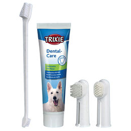 Produktbild von Trixie Zahnpflege-Set für Hunde mit Zahncreme 100 g - 100 g