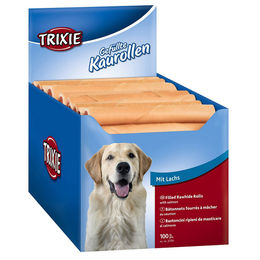 Produktbild von Trixie Zahnpflege-Snack für Hunde mit Lachs und Rind glutenfrei - 100 x 22 g