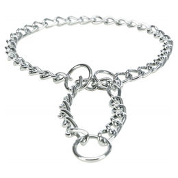 Produktbild von Trixie Zug-Stopp-Kettenhalsband für Hunde aus Metall in Silber XL 65 cm - 65 cm