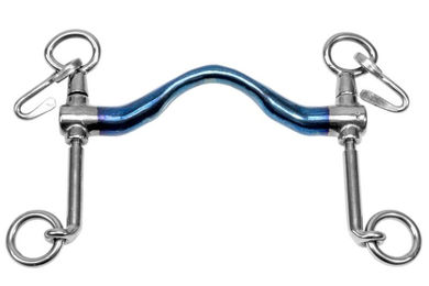 Produktbild von TRM Kandarengebiss Baby non fixed port in Blau aus Metall