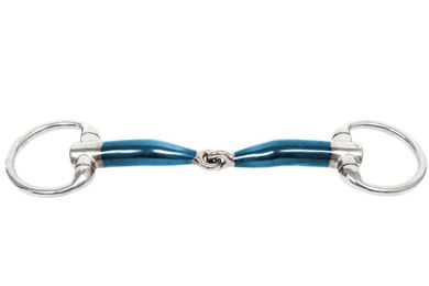 Produktbild von TRM Unterleggebiss Eggbut Jointed aus Sweet Iron in Blau