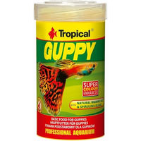 Produktbild von Tropica Guppy Flockenfutter für Guppies und Lebendgebärende 100ml