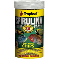 Produktbild von Tropica Super Spirulina Forte Chips Fischfutter für Meerwasserfische 100 ml
