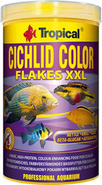Produktbild von Tropica Tropical Cichlid Color Flakes XXL Fischfutter für Buntbarsche 21000 ml
