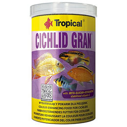 Tropical Cichlid Gran Buntbarsch Fischfutter mit Krill 1 Liter - 1 l – Bild 1 von 5