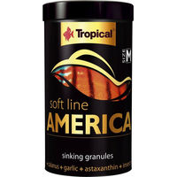 Produktbild von Tropical Soft Line America Size M Fischfutter Granulat für Diskus und Süßwasserfische mit Hering und Insekten 250 ml - 150 g