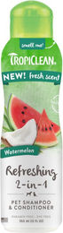 TropiClean 2-in-1 Shampoo und Conditioner Wassermelone für Hunde und Katzen Welpen 355 ml - 355 ml – Bild 1 von 6