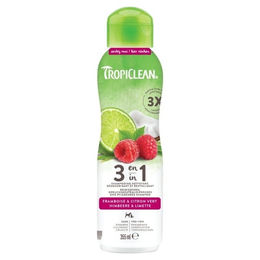 TropiClean 3in1 Geruchsneutralisierendes Shampoo Himbeere & Limette für Katzen 355 ml – Bild 1 von 1