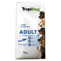 Produktbild von Tropidog Premium Adult Hundefutter für mittlere und große Rassen mit Lachs 12 kg - 12 kg