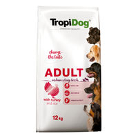 Produktbild von Tropidog Premium Adult Trockenfutter für Hunde mittlerer und großer Rassen mit Truthahn 12 kg - 12 kg