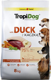 Tropidog Premium Hundefutter Adult Kleine Rassen Ente und Reis 8 kg - 8 kg – Bild 1 von 4