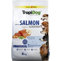 Produktbild von Tropidog Premium Hundefutter Adult Small Lachs für kleine Rassen 8 kg - 8 kg