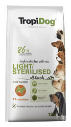 Tropidog Premium Light Hundefutter Huhn Adult Glutenfrei 12 kg - 12 kg – Bild 1 von 2