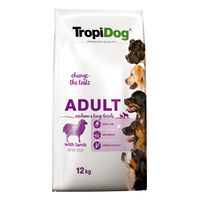Produktbild von Tropidog Premium Trockenfutter für Hunde Adult Mittelgroße und Große Rassen mit Lamm und Reis 12 kg - 12 kg