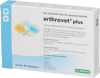 Produktbild von Trovet Arthrovet Plus Gelenk-Supplement Tabletten für Hunde und Katzen aller Altersstufen zur Unterstützung von Gelenken und Knochen