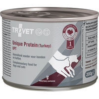 Produktbild von TROVET Unique Protein UPT Nassfutter mit Pute für Hunde und Katzen 6 x 200 g - 6 x 200 g