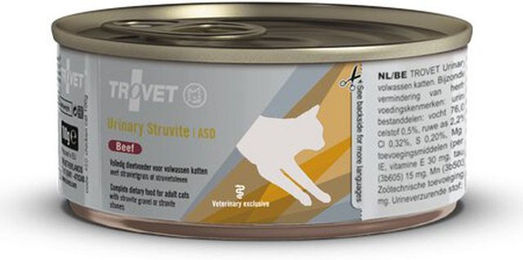 Produktbild von Trovet Urinary Struvite ASD Diätfutter für erwachsene Katzen zur Unterstützung der Harnwege 600g