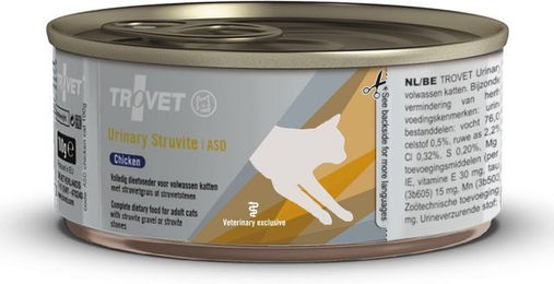 TROVET Urinary Struvite ASD Katzen Nassfutter Huhn Adult 12 x 100 g - 100 g – Bild 1 von 3