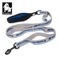 Produktbild von TrueLove Nylon Führleine mit Neopren-Griff Grau/Blau Größe L