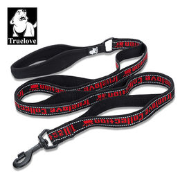 TrueLove Nylon Führleine mit Neopren-Griff Schwarz/Rot Größe M - 140 cm – Bild 1 von 2